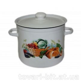 Новомосковская эмалированная кастрюля 7 литров (урожай)
